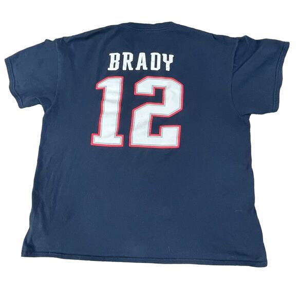 Tom Brady Men Size Large T-shirt New England Patriots Team Apparel NFL #12 GOAT - Picture 9 of 12